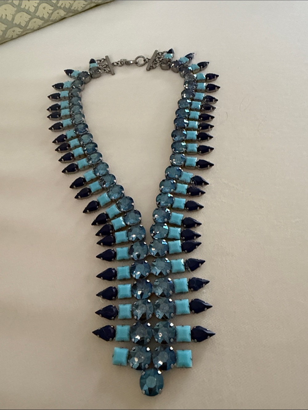 Banana Republic Blue Statement Crystal Collar Necklace - Women Jewelry